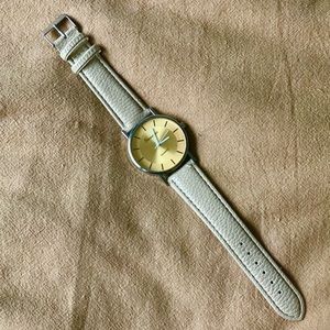 Geneva Yellow Gold Faced Watch